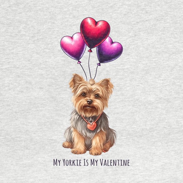 My Yorkie Is My Valentine by Happy Solstice